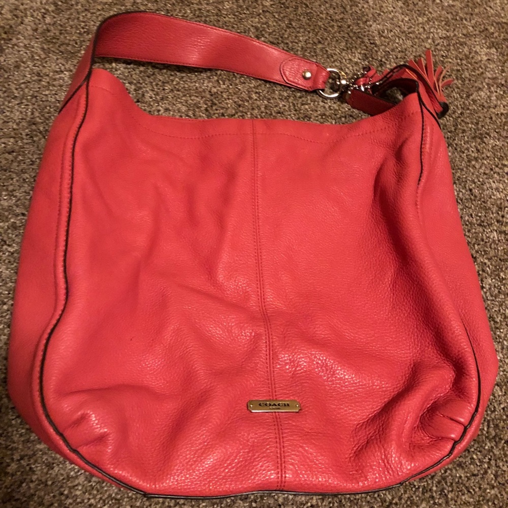Coach leather -pink shoulder purse